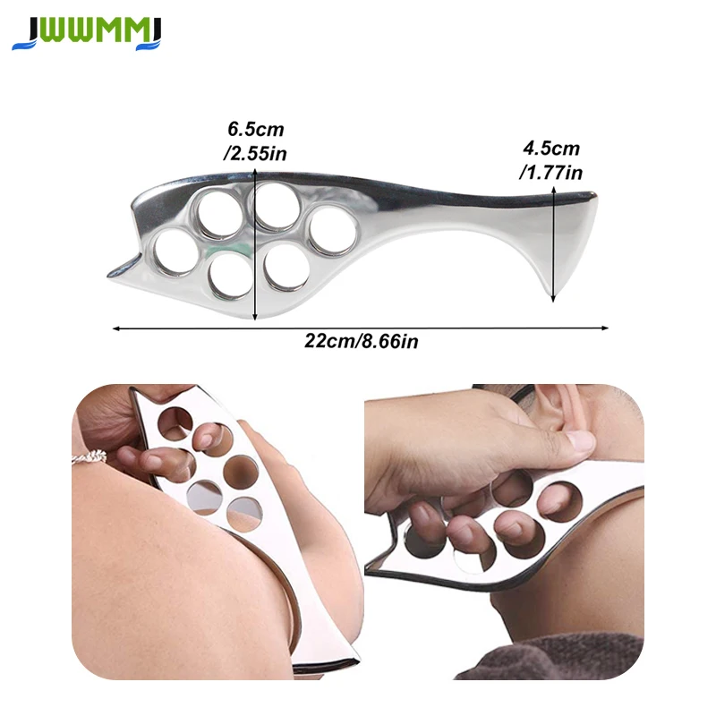 

1pcs Stainless Steel Gua Sha Scraping Tool Set of Massage Tool for Soft Tissue Physical Therapy Scar Tissue,Used for Back,Legs