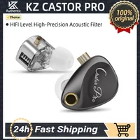 KZ Castor PRO auriculares intrauditivos con cable controladores dinámicos auriculares sintonizables de alta gama auriculares de graves de calidad de sonido HFi auriculares para juegos IEM