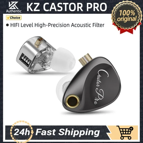 KZ Castor PRO auriculares intrauditivos con cable controladores dinámicos auriculares sintonizables de alta gama auriculares de graves de calidad de sonido HFi auriculares para juegos IEM