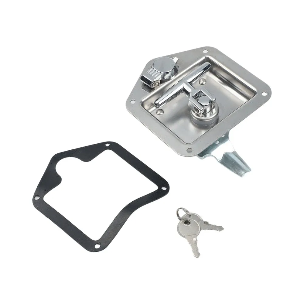 Stainless Steel Latch For Trailer Rv Bright Chrome Plating T Handle Latch 304 Stainless Steel Construction Chrome Plated Finish