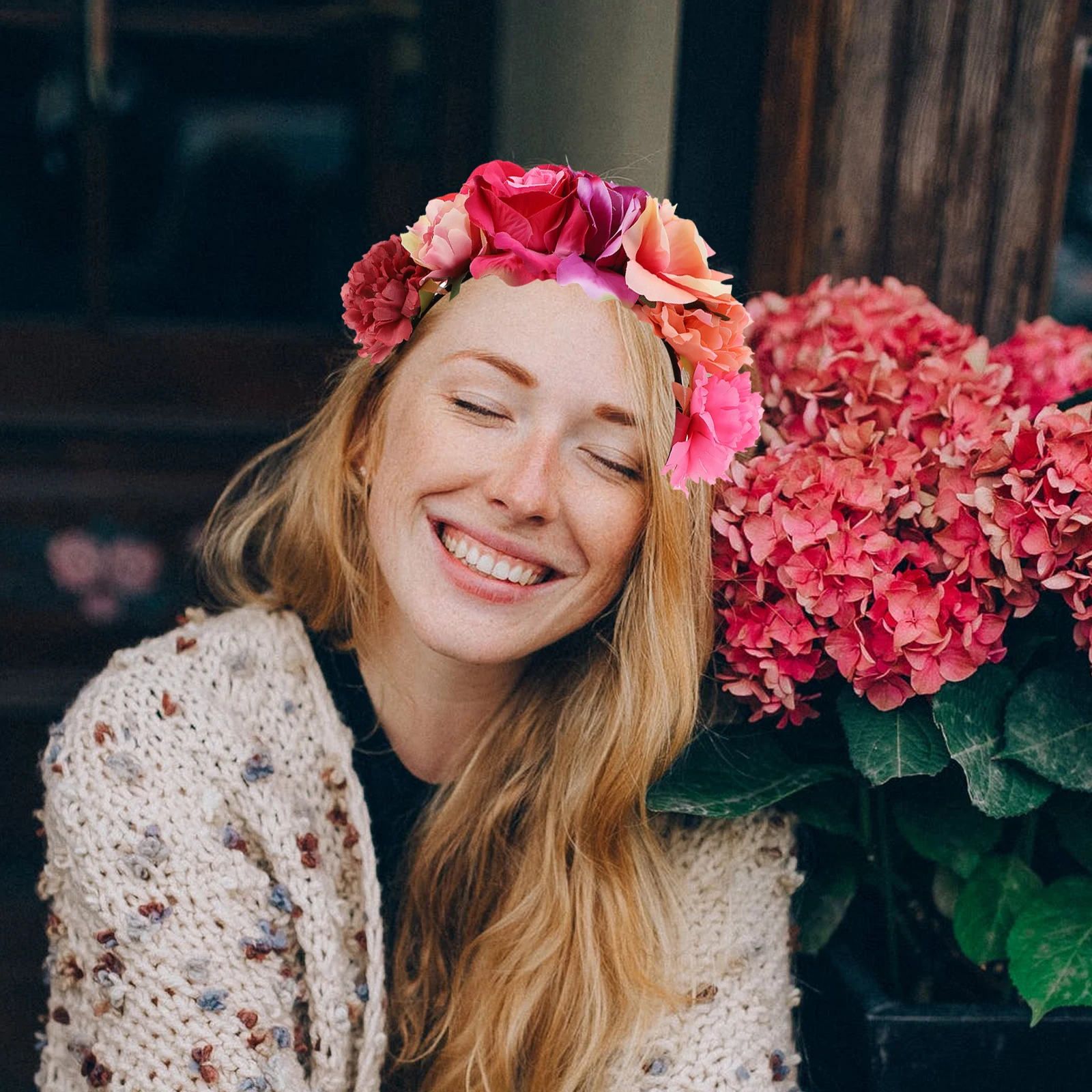 

1 шт., гавайская повязка на голову, женская повязка на голову с цветком SilkRose, реквизит для фото, изысканный головной убор с широкими полями для укладки волос, цветочный дизайн