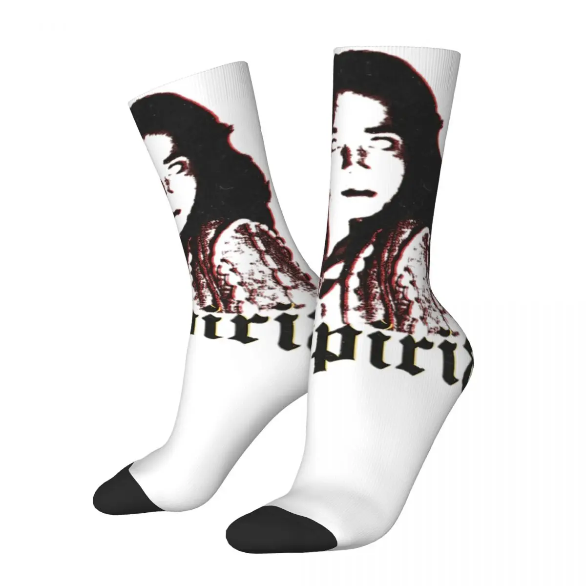 

Hip-hop Retro Suspiria Halloween Theme Design Basketball Socks All Seasons 70s 80s Horror Warm Middle Tube Socks Breathable