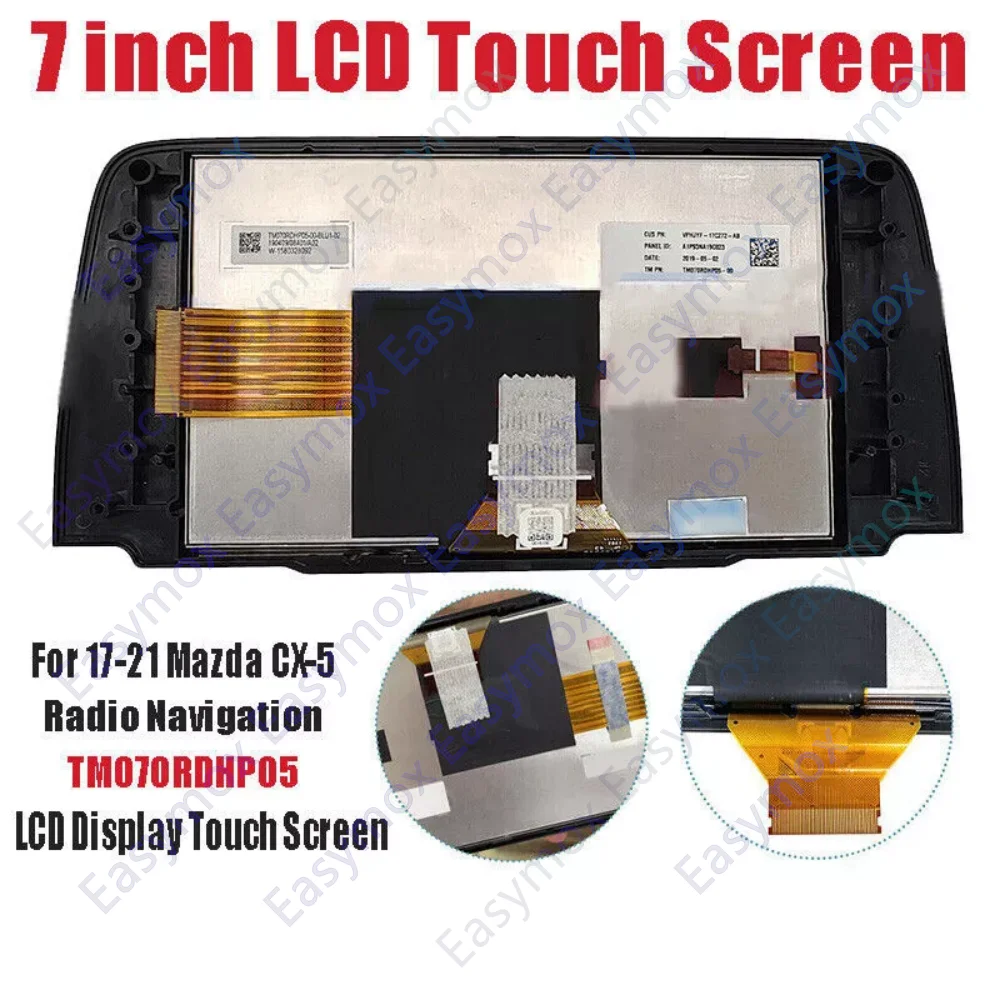 

7" inch LCD Display Touch Screen For 2019 Mazda CX-5 Radio Navigation 2017 2018 2019 2020 2021