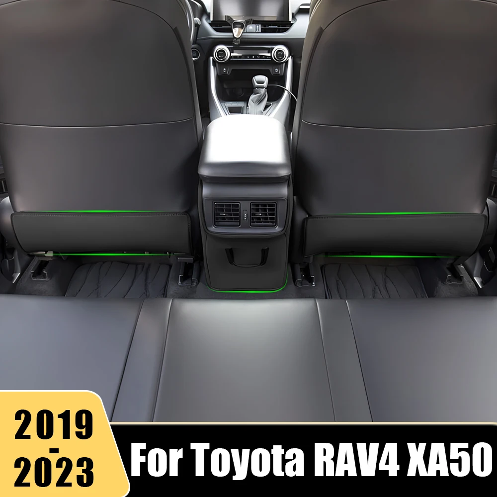 

PU Leather Car Seat Back Protector Anti Dirty Mat Anti Kick Pad For Toyota RAV4 XA50 2019 2020 2021 2022 2023 2024 RAV 4 Hybrid