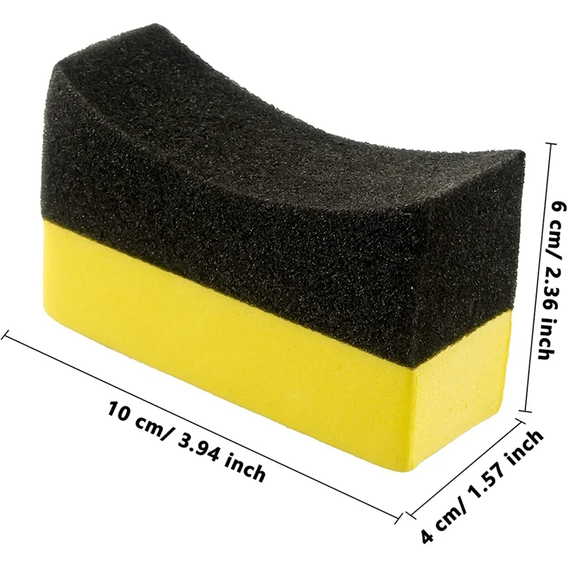 18Pack Tire Dressing Applicator Pads Tire Shine Applicator Dressing Pad Polishing Sponge For Car Glass Painted Steel