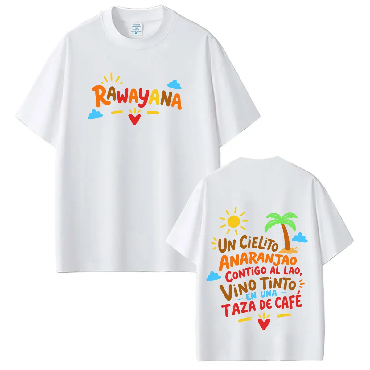 Rawayana: Wo ist das After? Tour 2026 Print T-Shirts für Männer und Frauen, Modisches Kurzarm-Baumwoll-T-Shirt, Lässige T-Shirts, Fangeschenke – Detail 3