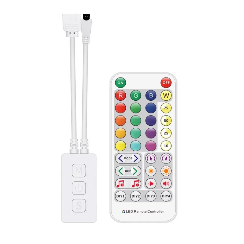 

Bluetooth RGB RGBW Controller SP613E SP614E SP623E SP624E Mini 38 Key IR Remote Music MIC Timing LED Strip Controler DC5-24V