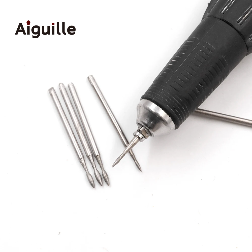 50/100pcs J type shank 2.35mm Diamond Grinding Burr Teeth Grinding Bits Grinding Point Jade stone Peeling Polishing Bits