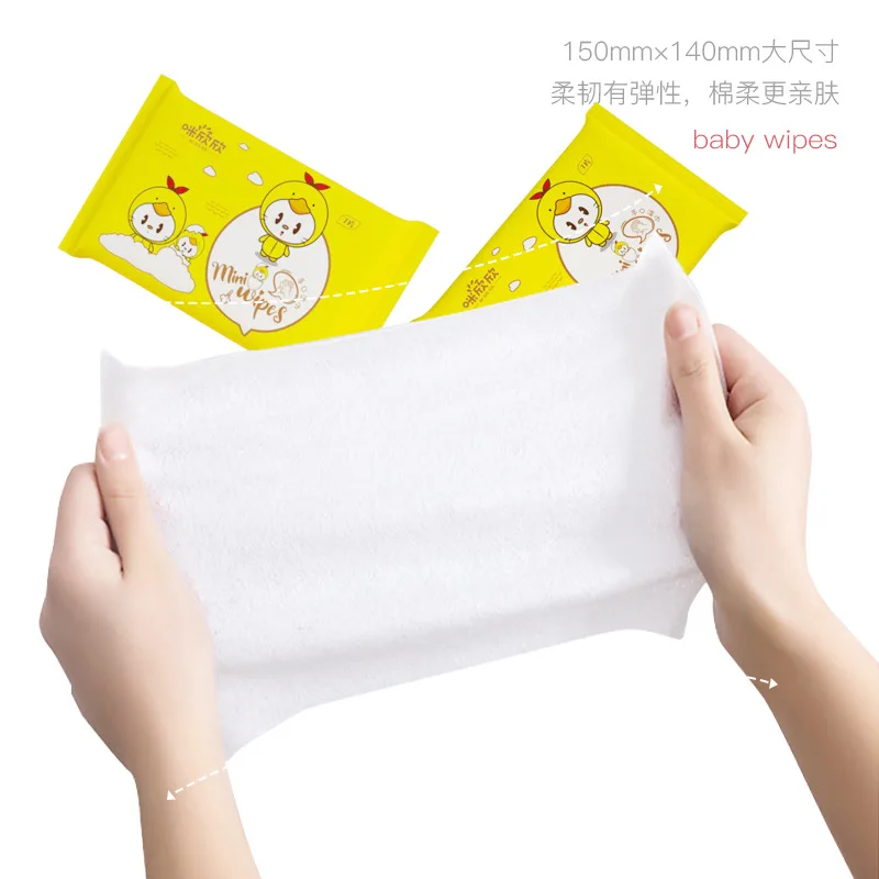 Portable Small Bag Pure Water Mini Wet Wipes for Household Use for Students and Adults for Hand and Mouth Cleaning