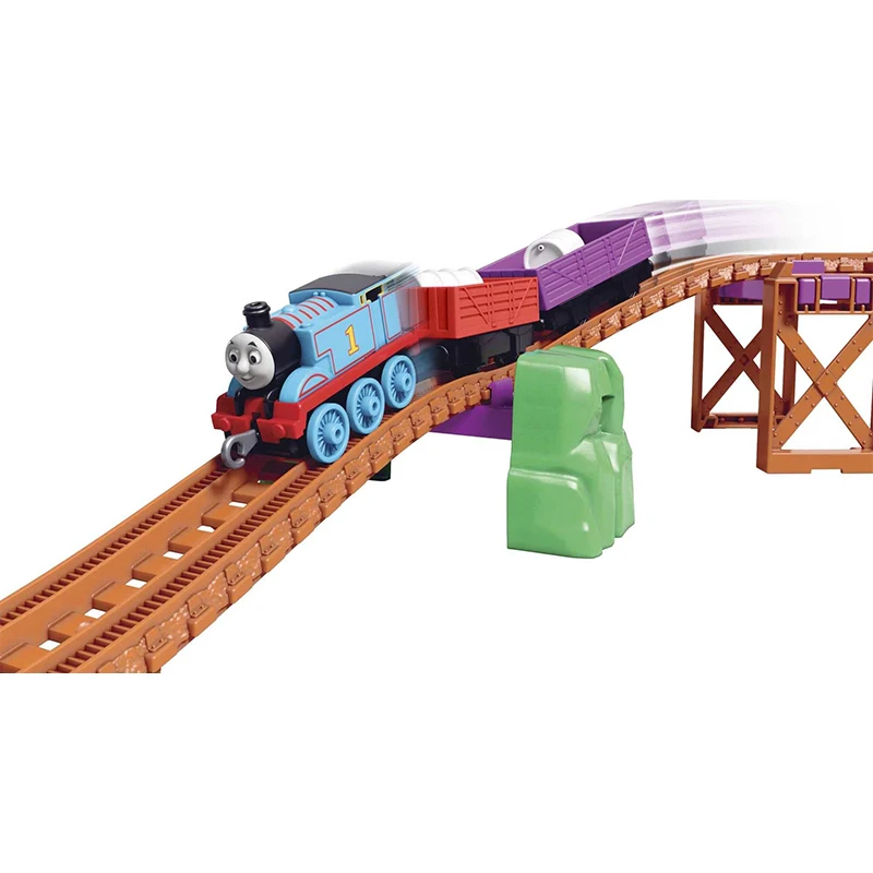 Thomas & Friends Track Master Thomas & Nia Cargo Delivery Diecast Toy, Train and Track Haulage Playset, Cadeaux d'anniversaire pour enfants