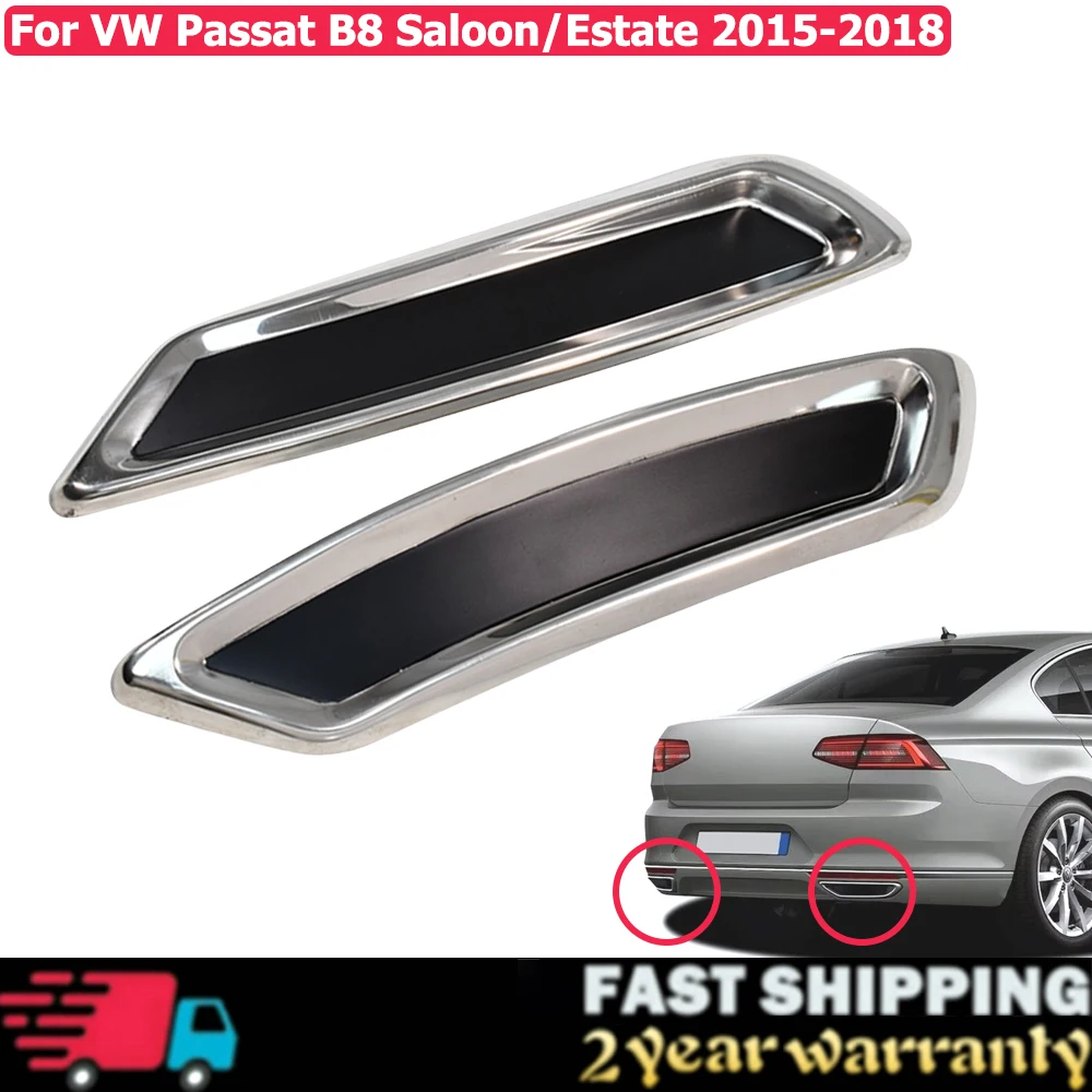 For VW Passat B8 Chrome Exhaust Diffuser Frame 2015-2018 Stainless Steel Car Accessories Rear RLine Tuning Highline TSU FSU TDI