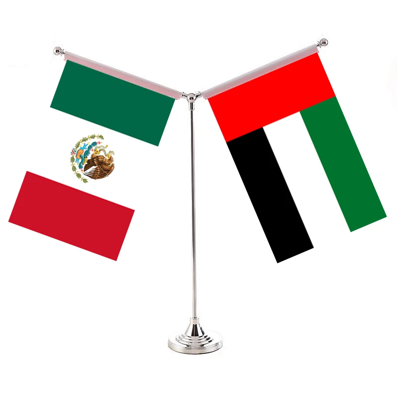 Mexican Flag Of Two Countries Metting Sets Mexico Banner With Saudi Arabia United Arab Emirates Middle East Asian World Flags