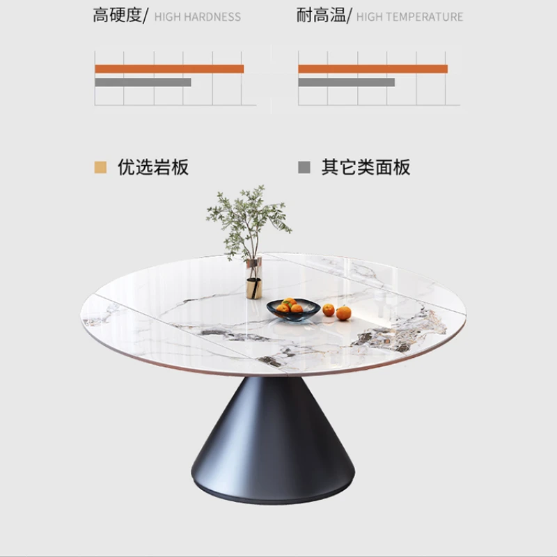 *A combinação de mesa de jantar e cadeira de rock é simples, giratória, circular, multifuncional, dobrável e extensível