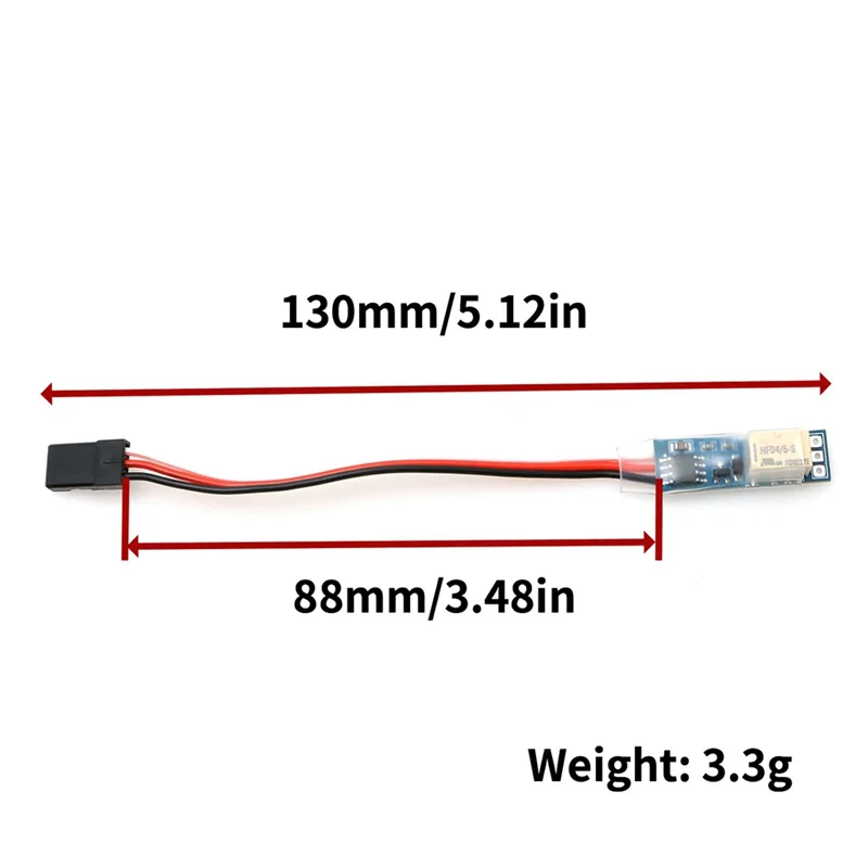 PWM รีเลย์สวิตช์รับสัญญาณ5V โมดูลควบคุมอิเล็กทรอนิกส์โมดูล DIY โมเดลเปิดปิดอเนกประสงค์สำหรับชิ้นส่วนเครื่องบินโดรนบังคับ FPV