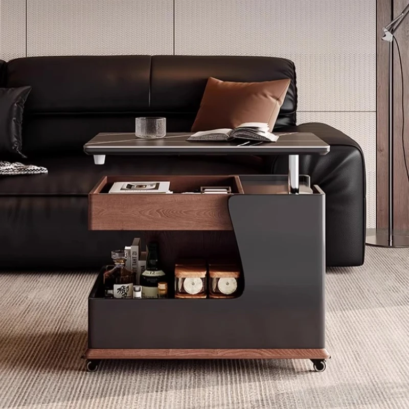 

Design Walnut Coffee Tables Luxury Black Mobile Mdf Modern Coffee Tables Center White Space Saving Stoliki Kawowe Furniture Home