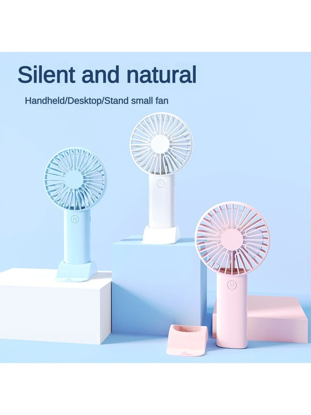 

Rechargeable Handheld Mini Fan Small Desk Cooler Portable Air Conditioner - Student Cute Mini Fan Handheld Mute.