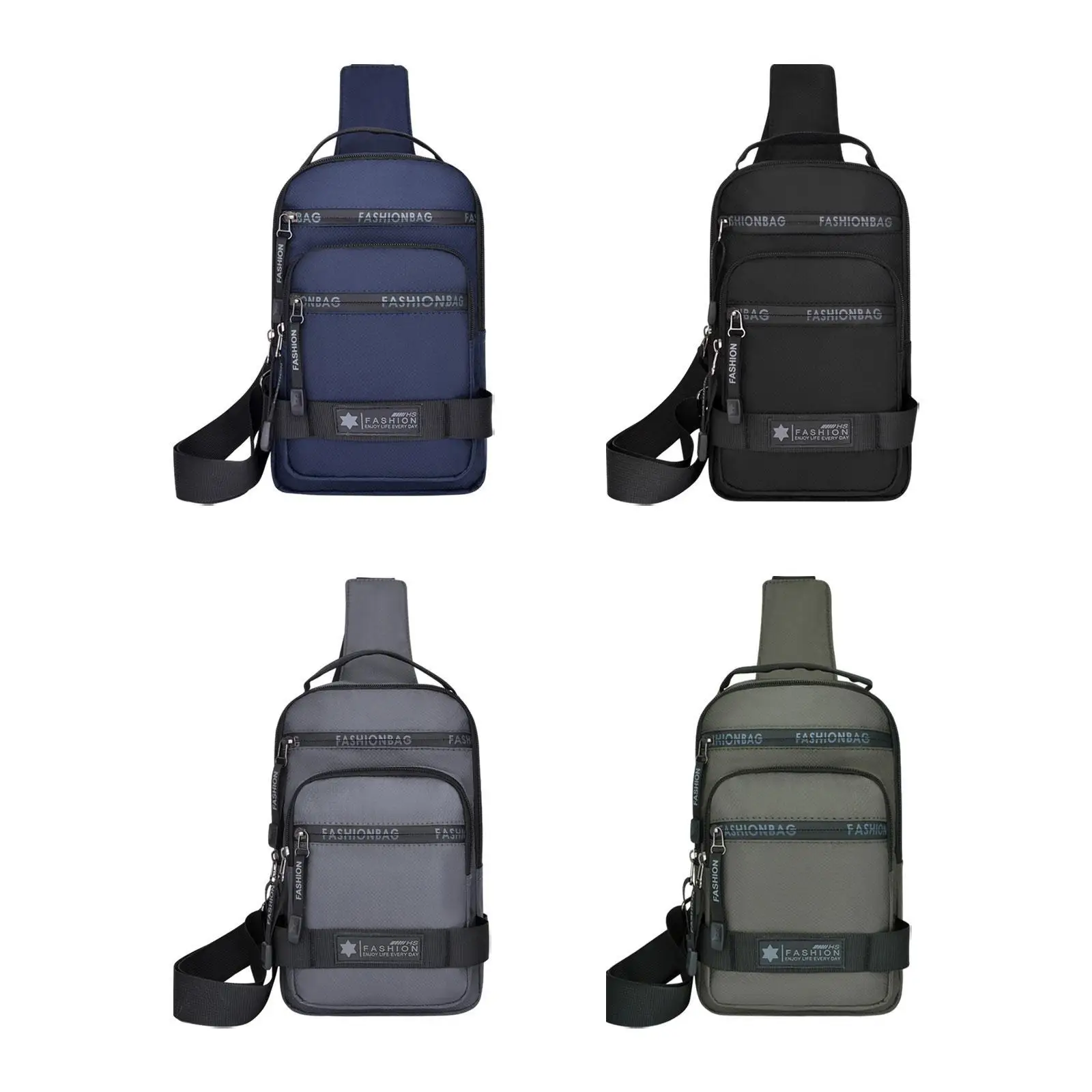 

Men Crossbody Bag Lightweight Waterproof Chest Bag for Outdoor Sport Travel Work