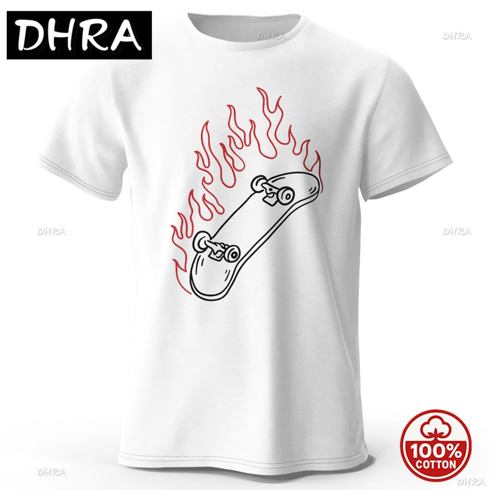 

Летняя повседневная модная футболка для любителей скейтборда с героями мультфильмов, летняя мужская футболка с рисунком из хлопка, топы большого размера, футболки для уличной одежды