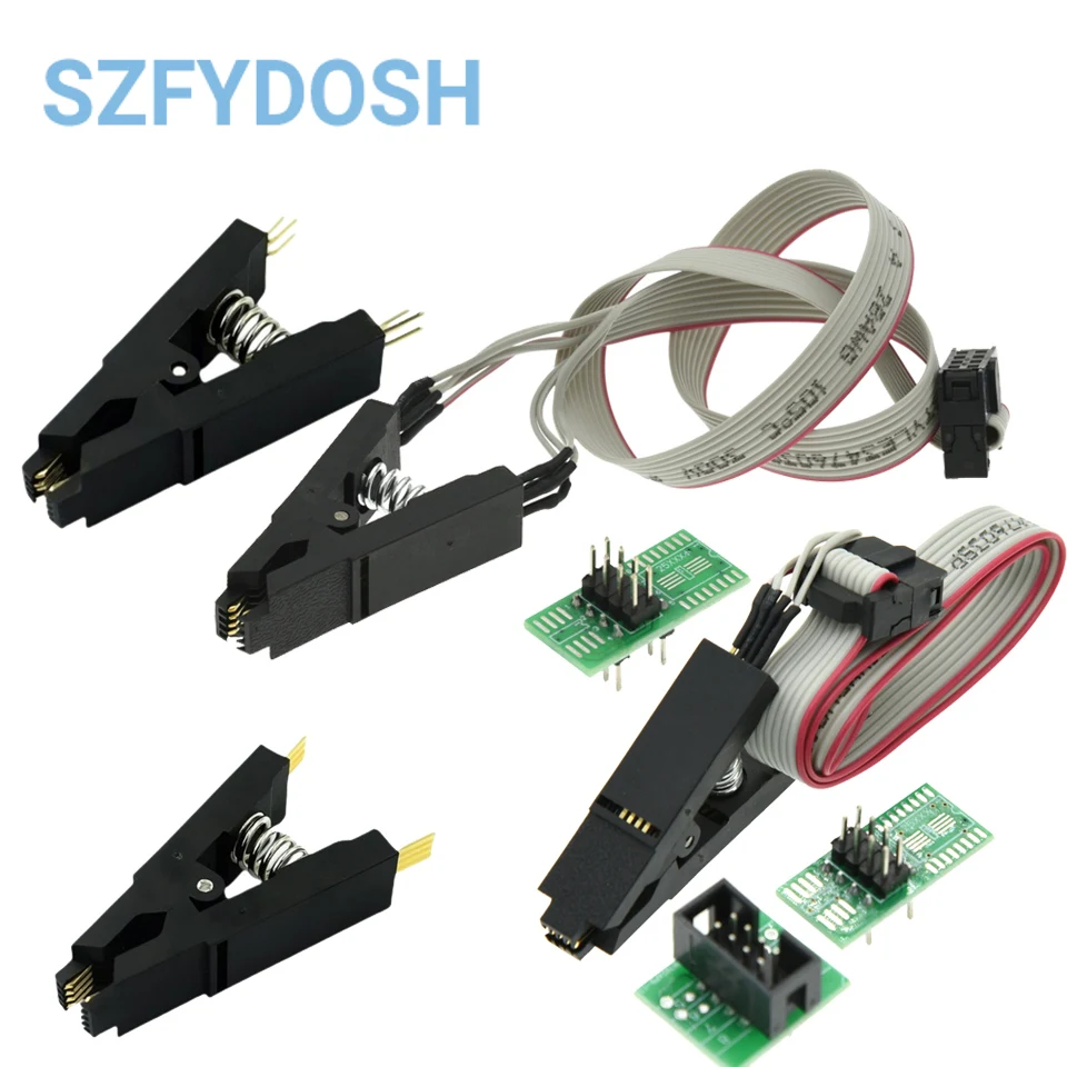 SOIC8 SOP8 klips testowy do programowania obwodów EEPROM 93CXX/25CXX/24CXX na programatorze USB TL866CS TL866A EZP2010