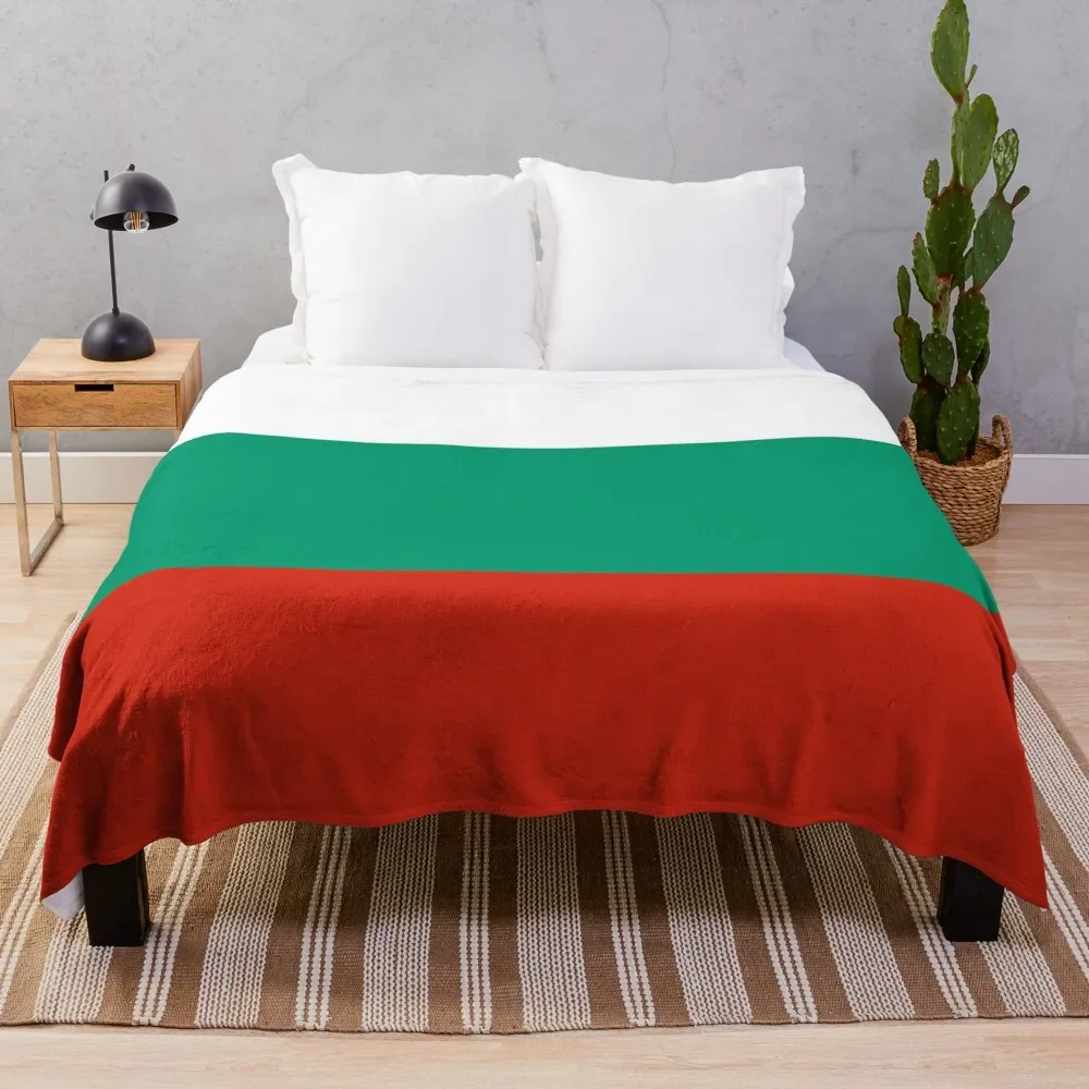 

Flag of Bulgaria Throw Blanket Luxury Designer Plush Loose funny gift Blankets