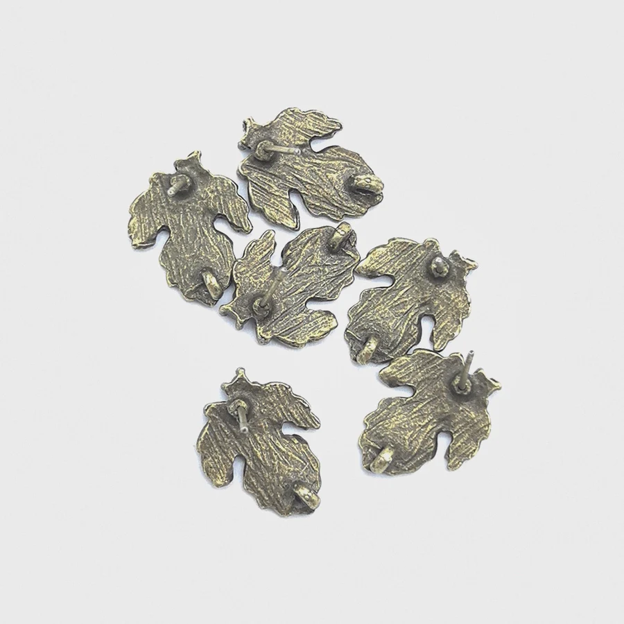 30pcs Bohemia Style Antique Bronze Leaf Earrings Studs Women Vintage Jewelry Handmade Crafts Component Jewelry Wholesale 20923