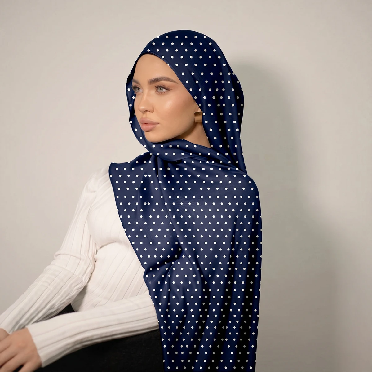 Neuer Damen-Hijab-Schal mit Aquarellmuster, Vintage-Luxus-Strandtuch, 180 cm langes Kopftuch, Bohemien-Muslim-Accessoires – Detail 12