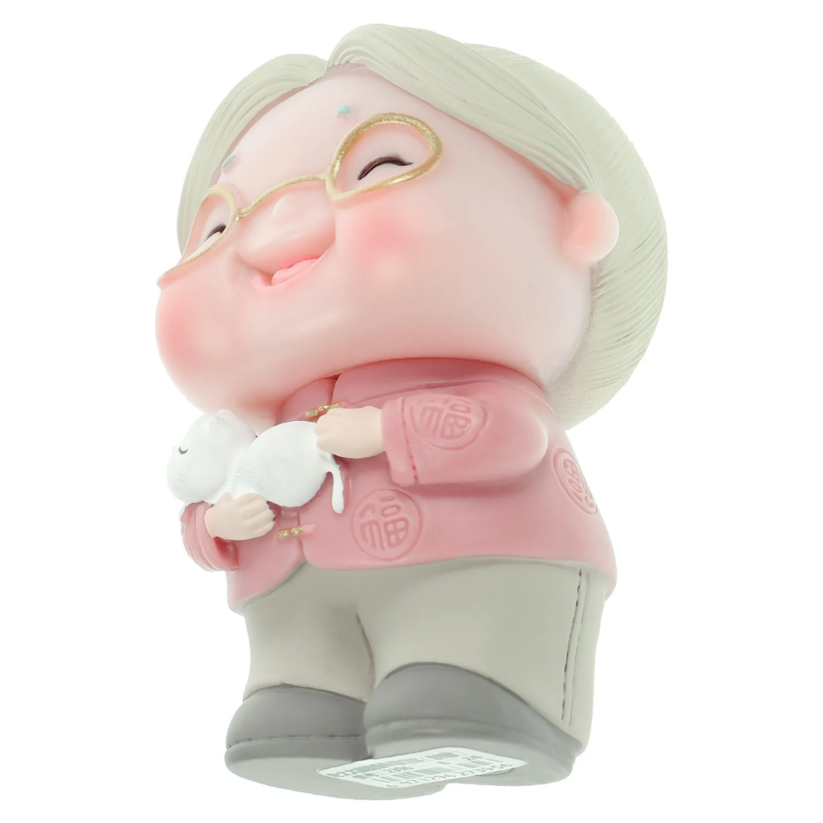 

Old Topper Vinyl Material Realistic Details Stable Stand Birthday Wedding Pink Decor Grandma Figurine Cake Decorations