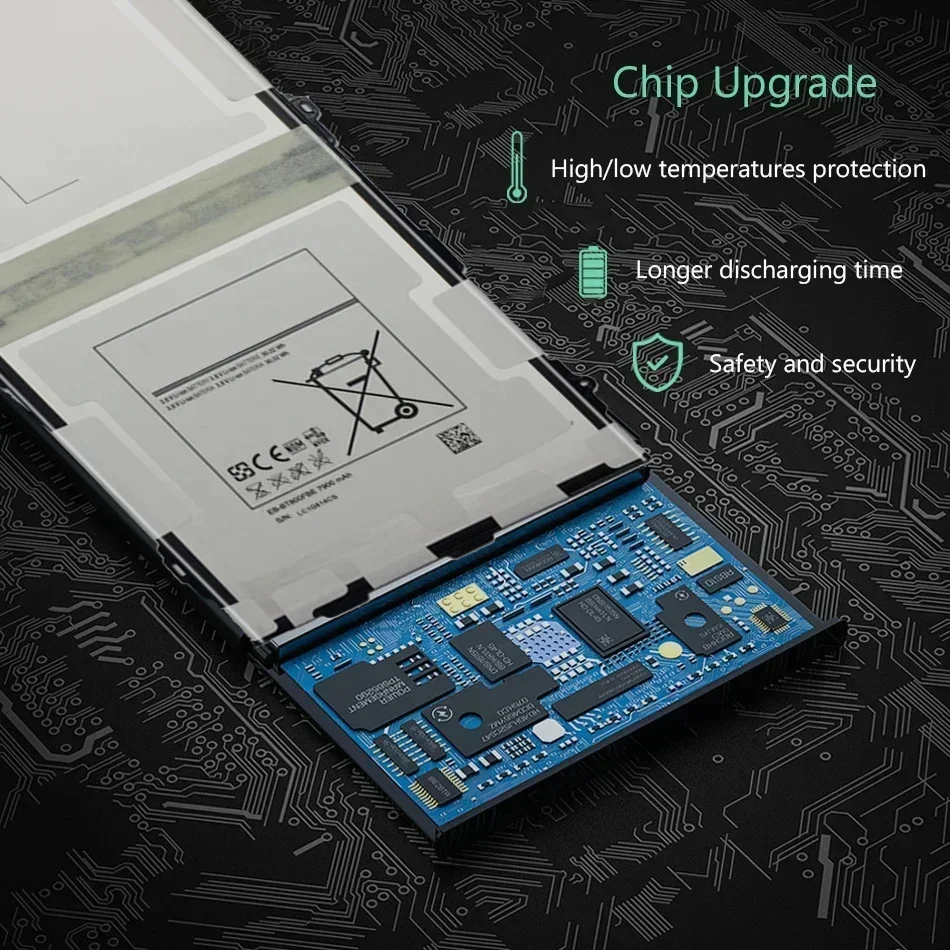 EB-BT800FBE Tablet Battery for Samsung Galaxy Tab S 10.5 SM, T800, T801, T805, T807, T807A, T807P, 7900mAh, Batteries Warranty