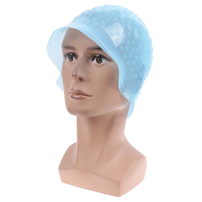 Gorro de silicona para teñir el cabello, gorro con aguja de gancho, tinte para resaltar, 2 unidades por juego