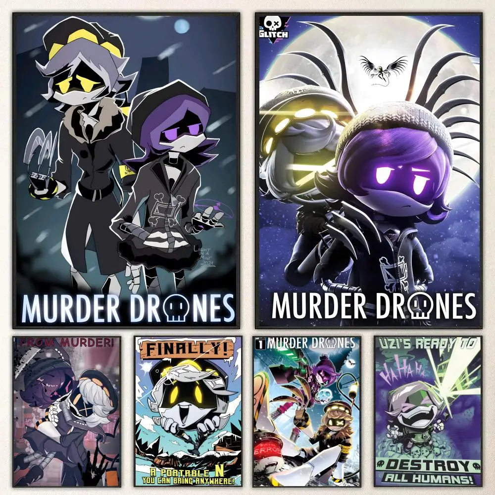 Animation M-Murder Drones Poster High-definition  poster stickers, suitable for bedroom, living room, home decoration