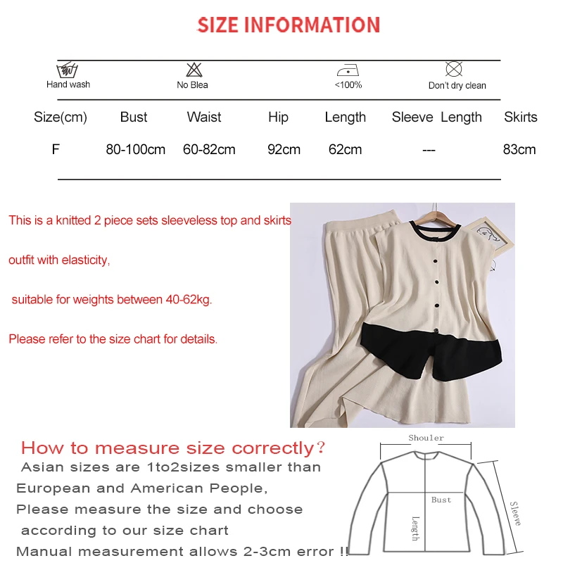 HELIAR Women Elegant Office Two Piece Sets Buttons Up Sleeveless Tops and Elastic High Waist Split Skirts Outfits Knitted Suit