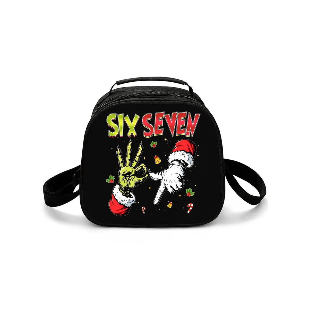 Luxury Popular Funny Crossbody 67 six seven Lunchbox Thermal insulation Food Lunch Bag 3D Printed Insulated Handbags Ice Bags