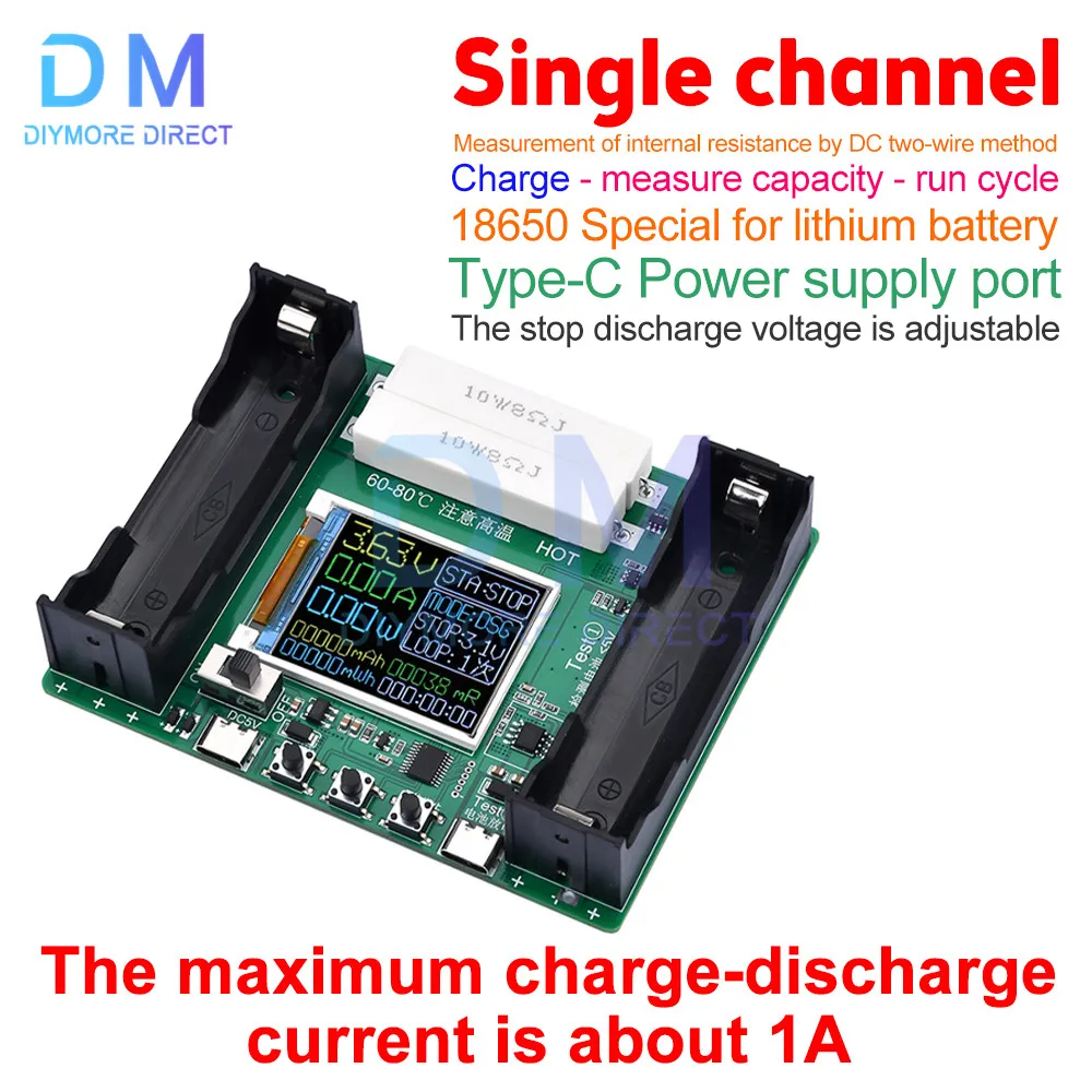 Modulo Tester di capacità della batteria al litio modulo rilevatore di potenza della batteria digitale MAh MWh 21700 18650 Tester della batteria