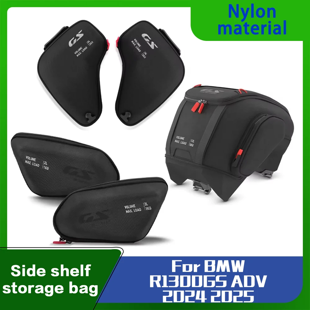 For BMW R 1300 GS ADV R1300GS Adventure 2024-2025 Motorcycle fuel tank Fairing Left Right Radiator Bags Waterproof storage Bag