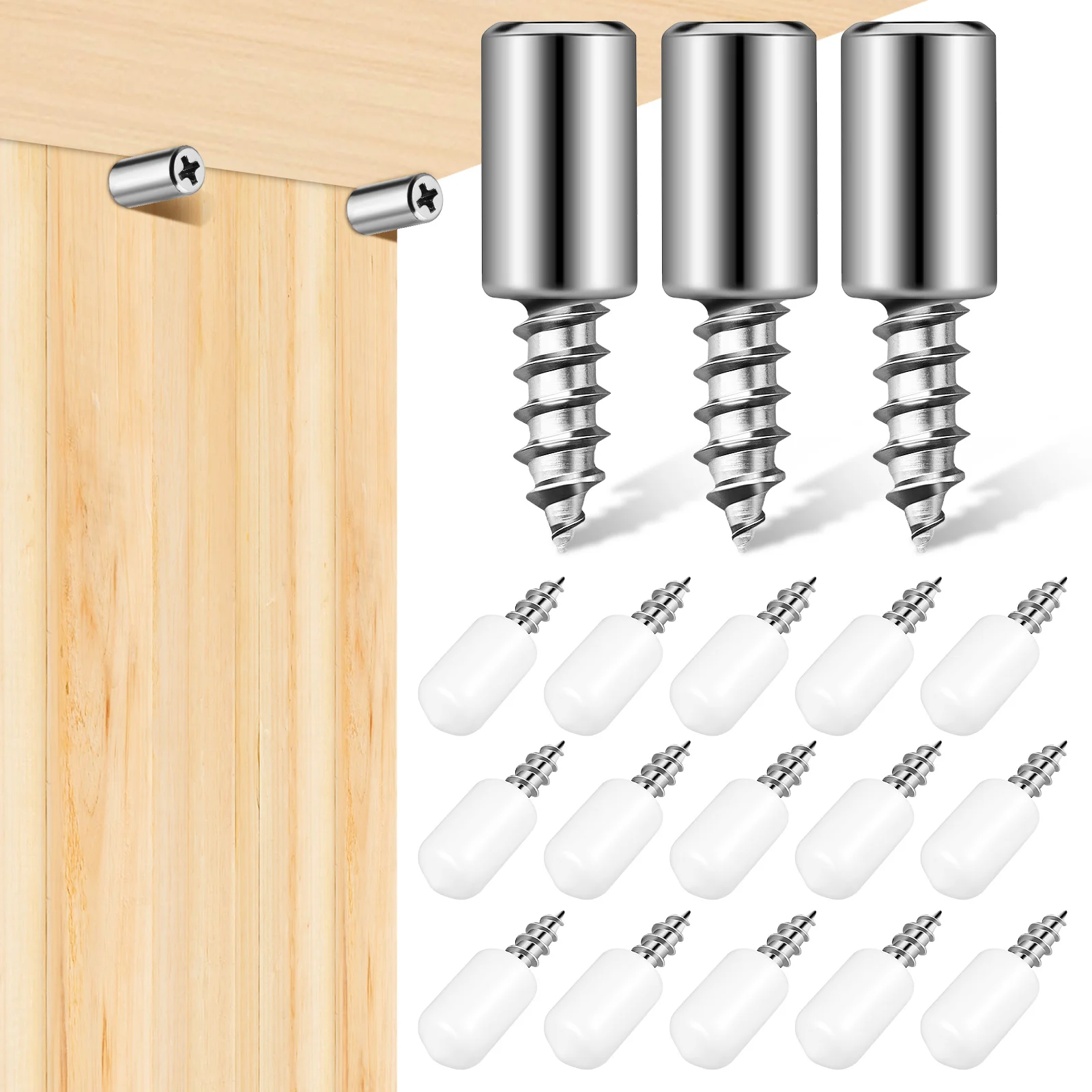 

50 pcs Shelf Support Pegs Heavy Duty Self Tapping Screws Metal Locking Kitchen Cabinet Wood Shelving Pins Strong Manganese Steel