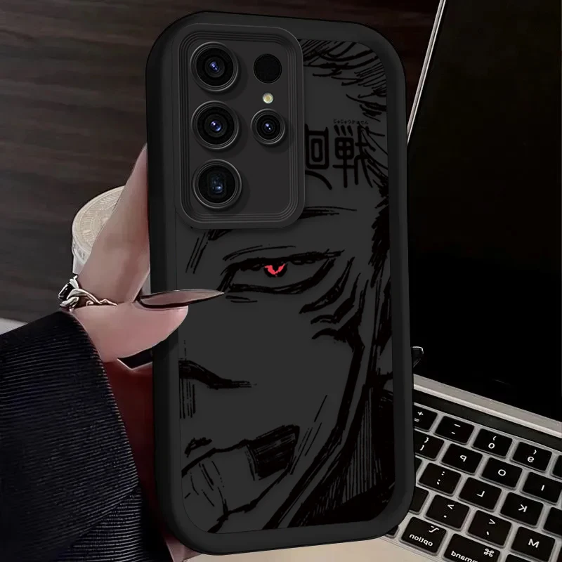 Jujutsu Kaisen Silicone Phone Case for Samsung Galaxy S24 S23 S22 S21 Ultra Plus FE A54 A34 A14 A73 A53 A33 Soft Protector Cover