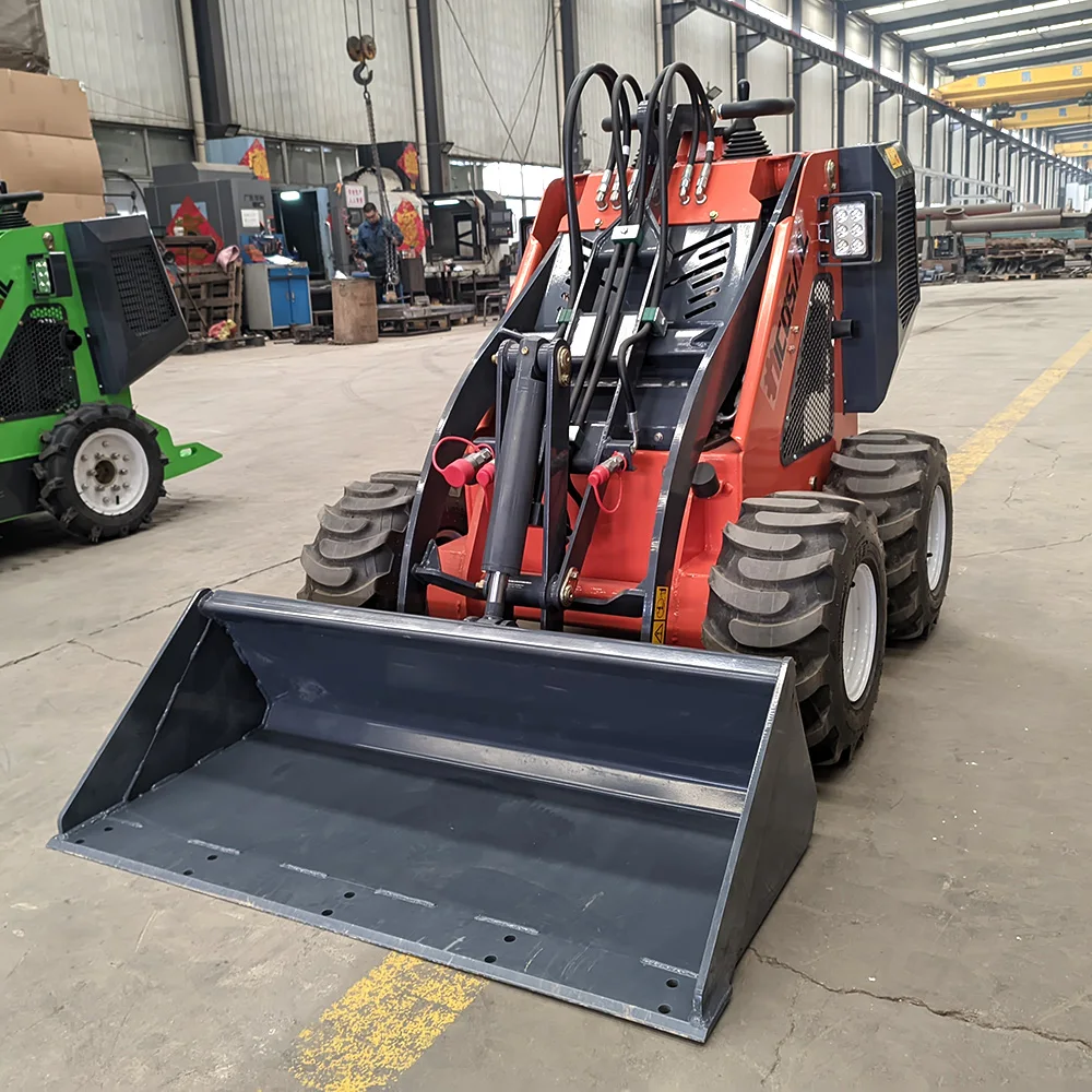 

Euro 5 CE EPA Chinese manufacturer gasoline diesel skid steer loader Mini with bucket skid steer loader customized for sale