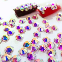 Glitter Tips Crystal SS3-SS6 Non Hotfix Pixie Rhinestones Glass Nails Art Rhinestones for Nails Bling Decorative Rhinestone