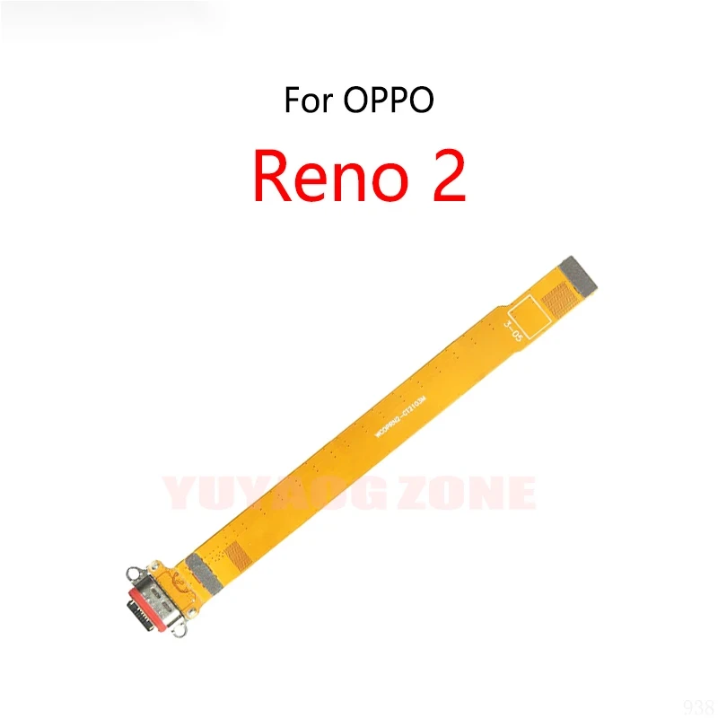 10 unids/lote para OPPO Reno 2 conector de base de carga USB puerto de carga enchufe Jack Cable flexible