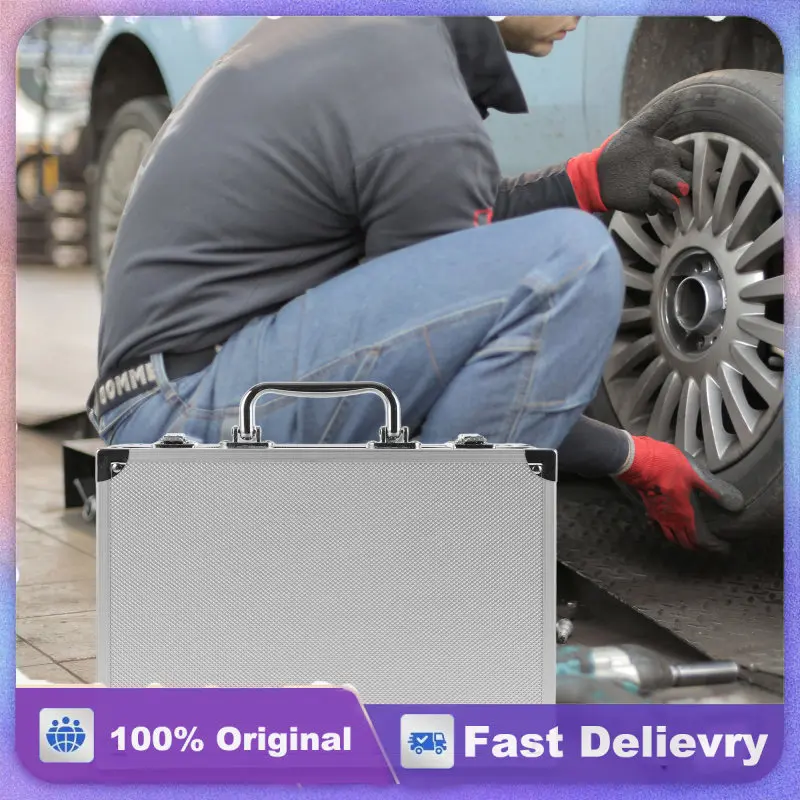 

Aluminum Toolbox Weather Resistant Portable Tool Storage Box Organizer Alloy Suitcase Accessories Container Household