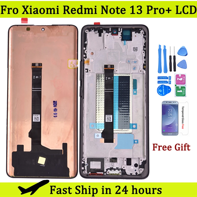 

6,67 "Оригинальный ЖК-дисплей для Xiaomi Redmi Note 13 Pro + 23090RA98C сенсорный экран дигитайзер для Redmi Note13 Pro + ЖК-дисплей