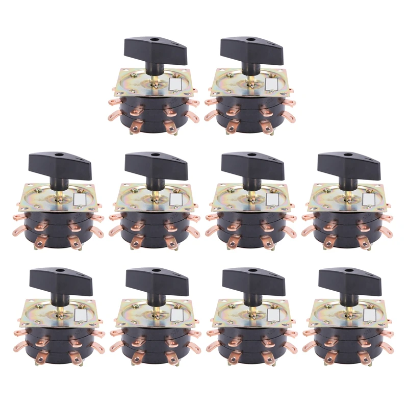 10X Welde Switch KDH-40 / 2-8 Contactor 8 Bit 2 Phase 16 Pin 40A Welding Machine Switch Rotary Switch Copper Plated