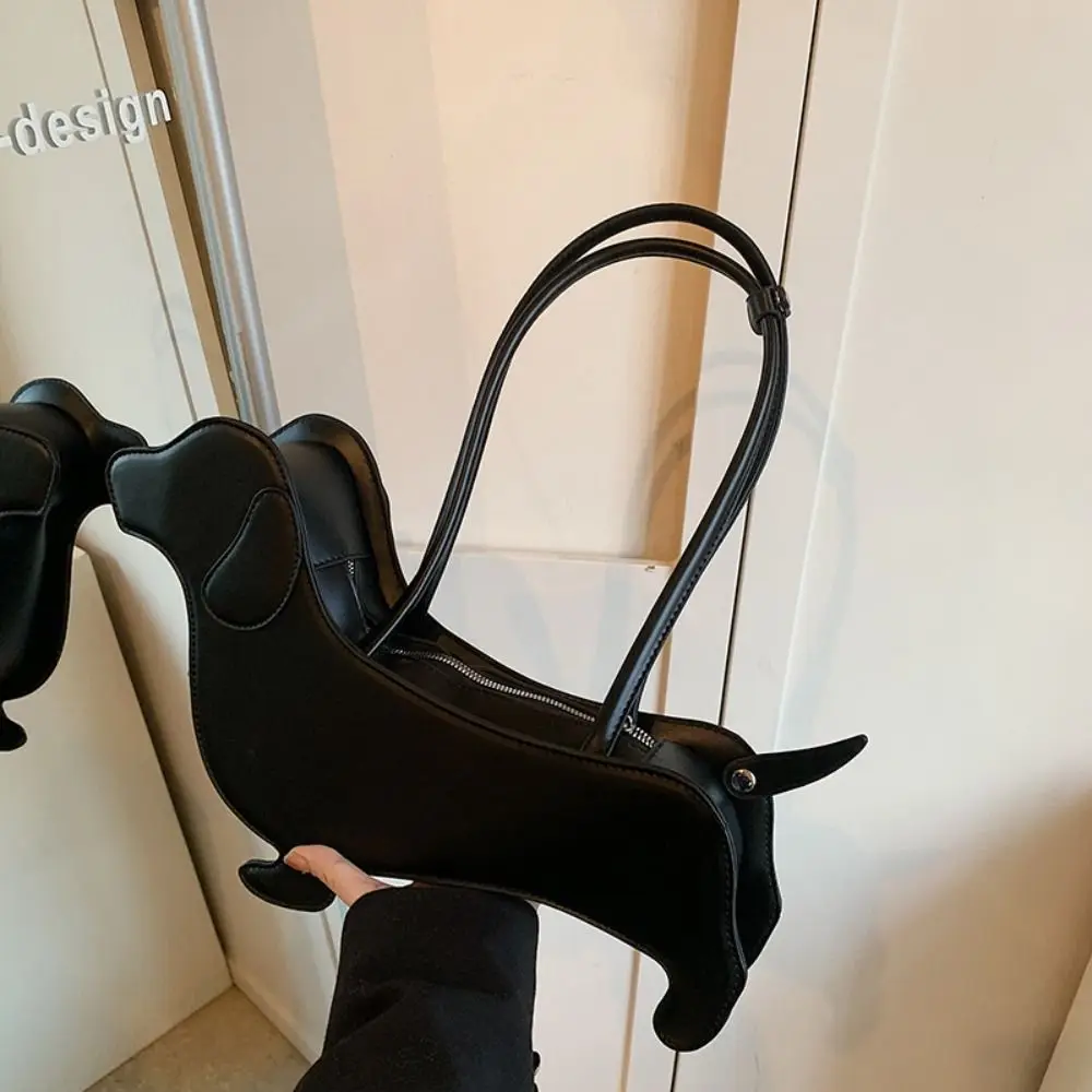

Fashion Sausage Dog Dachshund Dog Bag Pu Leather Creative Animals Shoulder Bag Three-dimensional Cute Cartoon Handbag Outdoor