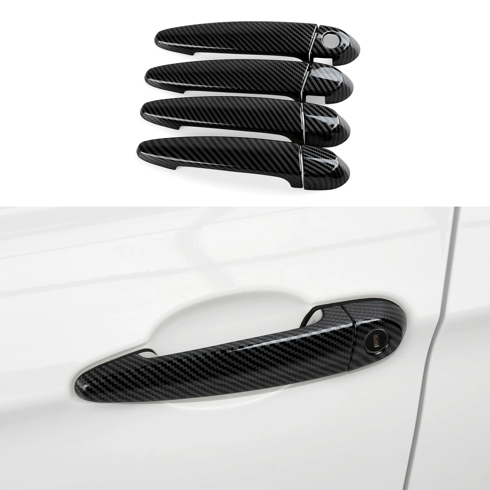 

Car Door Handles Cover Sticker Carbon Trim Accessories for BMW E90 E92 E93 F30 F34 3GT F32 F33 F36 E84 F25 F26 E70 E71 F80 F82