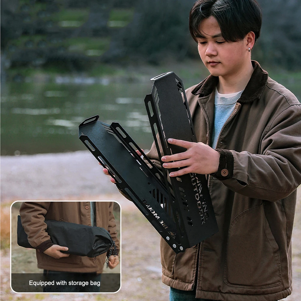 

Складная верхняя пластина для штатива для кемпинга, портативная настольная доска для хранения, высокопрочная изгиба с подвесным отверстием для барбекю, пикника, пешего туризма