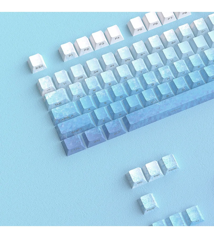 Keycap Personality Sea Keycap Hot Sublimation PBT Side Engraving Luminous 128 Keys Small Full Set Customized Original Factory