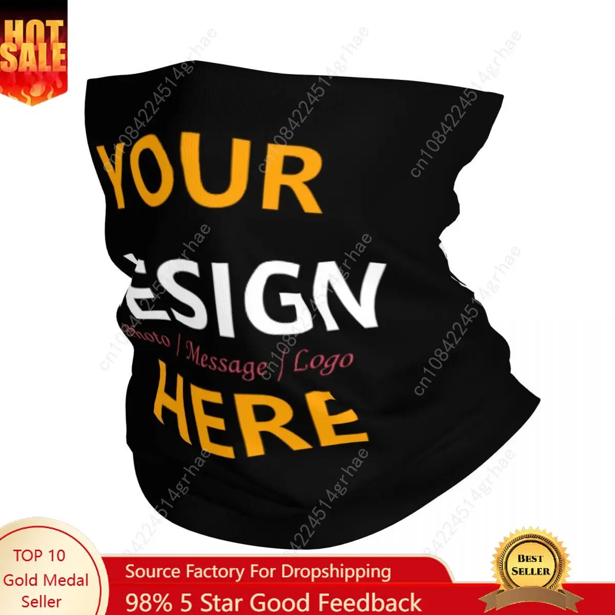 

Custom Your Design Here Bandana Winter Neck Wrap Face Scarf for Hiking Personalized Customized Logo Printed Gaiter Headband