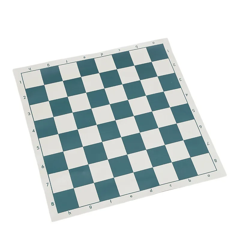 Tabuleiro de xadrez leve PU, Classic Folding Travel Chess Board Roll Up Chess Board, Flat International Chess Board