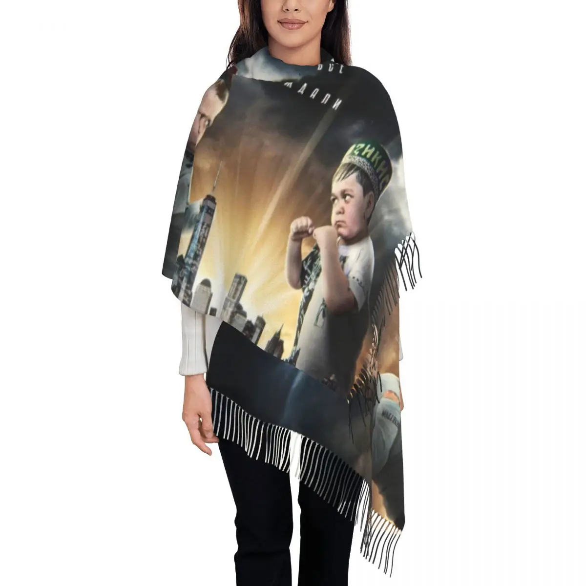 

Hasbulla Tassel Scarf Women Soft Hasbullah Shawls Wraps Lady Winter Fall Scarves