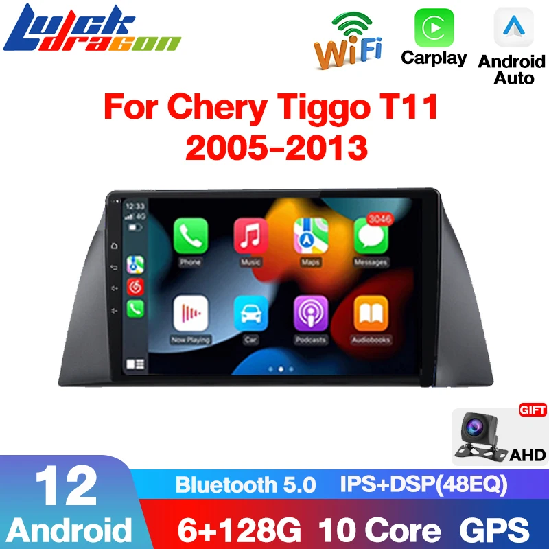 

2 Din DVD Carplay For Chery Tiggo T111 2005 - 2013 Car Radio Multimedia Video Player Navigation GPS Android 12 4G WiFi Stereo